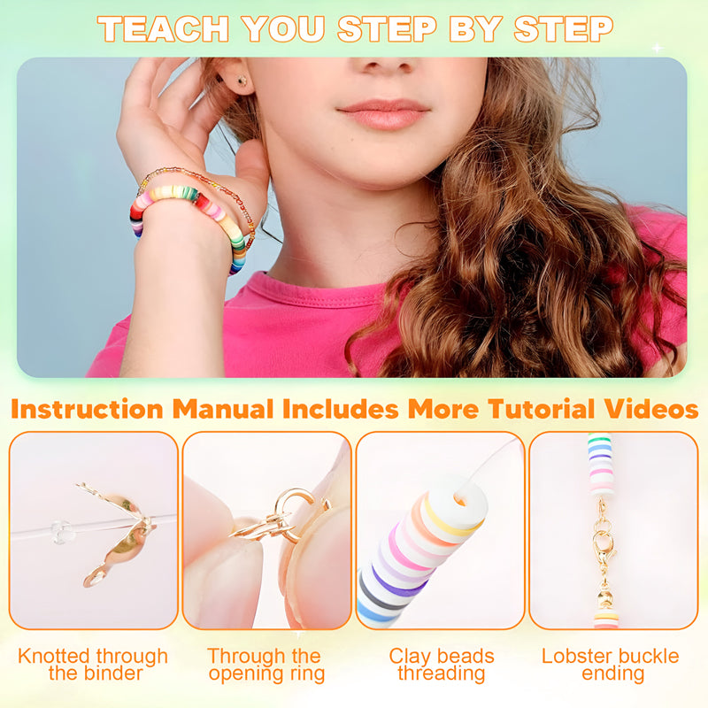 DIY Clay Beads Jewelry Kit – Create Your Own Bracelets!  BUY 2 Get 1 Free