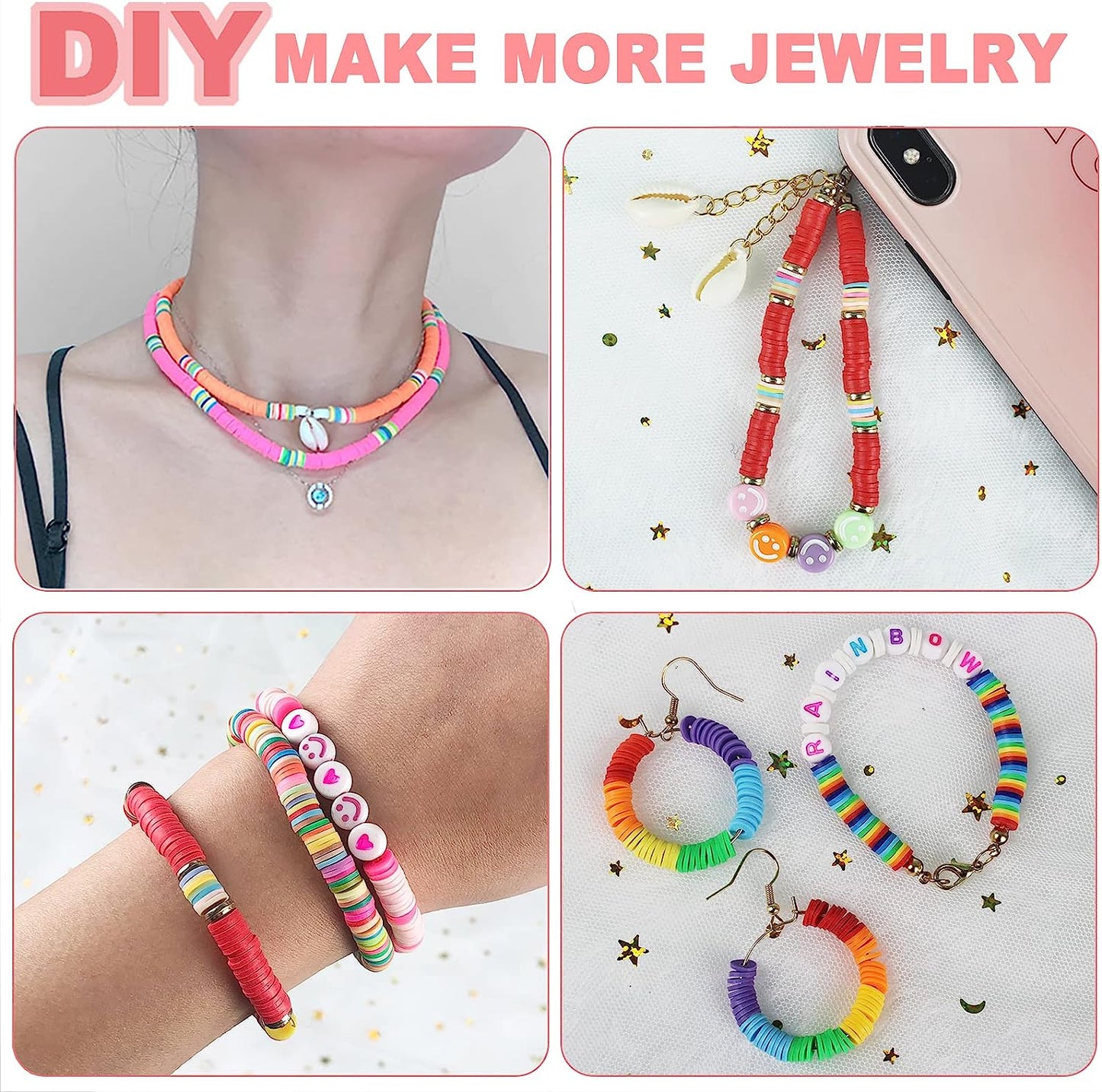 DIY Clay Beads Jewelry Kit – Create Your Own Bracelets!  BUY 2 Get 1 Free